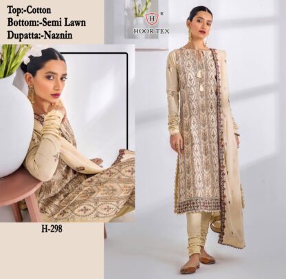 HOOR TEX H 298 COTTON WHOLESALE OF PAKISTANI SUITS