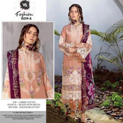 VS FASHION VS 15019 CAMRIC COTTON PAKISTANI SUITS AT BEST PRICE