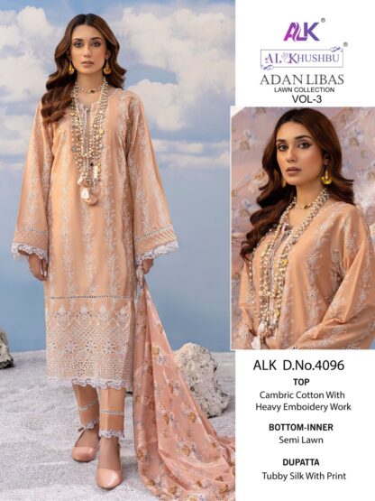 AL KHUSHBU 4096 ADAN LIBAS VOL 3 PAKISTANI SUITS WHOLESALER