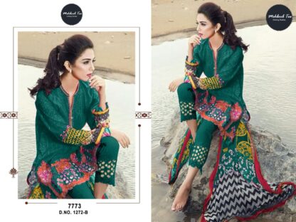 MEHBOOB TEX 1272 B PAKISTANI LAWN SUITS WITH COTTON DUPATTA