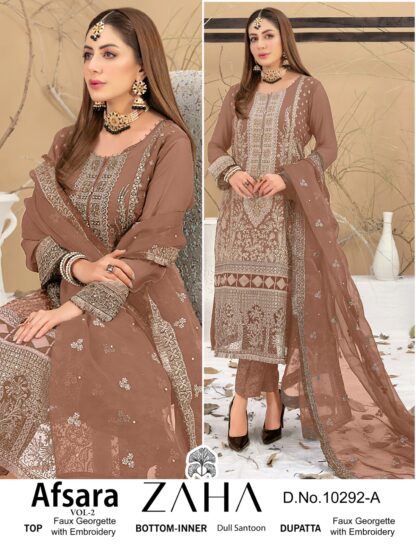 ZAHA 10292 A AFSARA VOL 2 PAKISTANI SUITS BEST PRICE