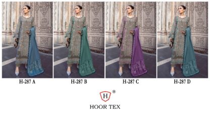 HOOR TEX H 287 A HEAVY RAYON DESIGNER PAKISTANI SUITS WITH PRICE