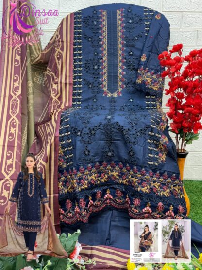 DINSAA SUITS 254 B MARIA B HIT COLOUR PAKISTANI SUITS ONLINE