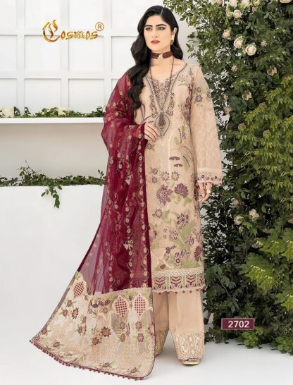 COSMOS AAYRA VOL 27 2702 DESIGNER PAKISTANI SUITS WITH PRICE