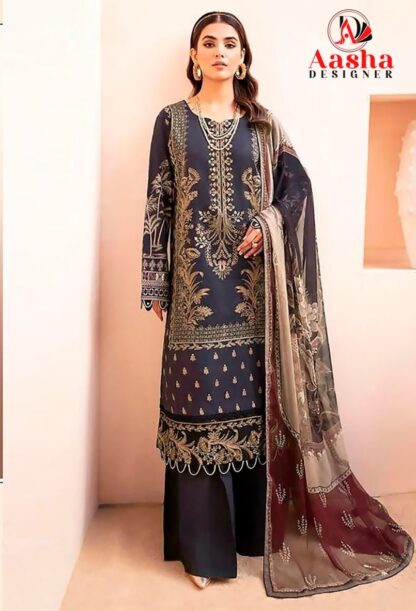 AASHA DESIGNER 1065 A COTTON PAKISTANI SUITS WHOLESALER