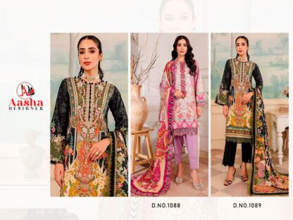 AASHA DESIGNER 1088 PURE COTTON SUITS AT WHOLESALE PRICE