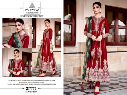 ANAMSA 475 RAYON COTTON PAKISTANI SALWAR SUITS ONLINE