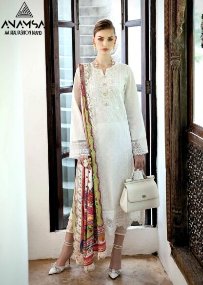 ANAMSA 481 RAYON SEMI STITCHED DESIGNER PAKISTANI SUITS ONLINE