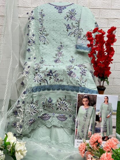 ZAHA FLORENT 10296 B PURE CAMBRIC COTTON PAKISTANI SUITS ONLINE INDIA PAKISTANI COTTON SUITS WHOLESALE DEALER, PAKISTANI SALWAR SUITS IN INDIA, PAKISTANI SALWAR SUITS WHOLESALE, ZAHA FLORENT 10296 B PURE CAMBRIC COTTON  ANAMSA, KEVAL FAB, Pakistani Suits, Salwar Kameez, Suits, ZAHA