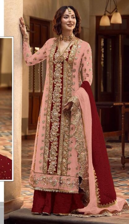 HUSNARA 1309 B ORGANZA PAKISTANI SALWAR SUITS ONLINE