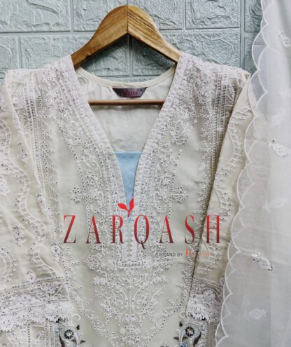 ZARQASH Z 202 D ORGANZA PAKISTANI SUITS WITH PRICE