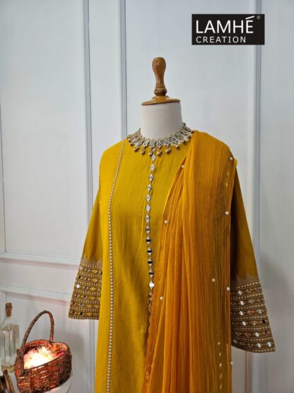 LAMHE CREATION MIRROR VOL 1 YELLOW PAKISTANI SUITS ONLINE INDIA