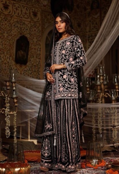 THE LIBAS COLLECTION HK 1611 FANCY EMBROIDERED GARARA AT BEST PRICE