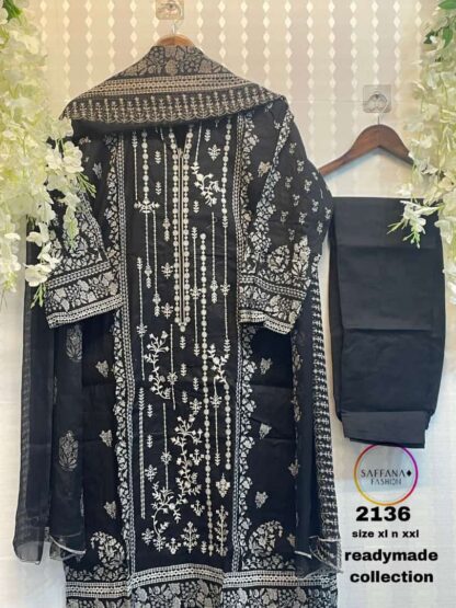 SAFFANA FASHION 2136 PAKISTANI COTTON SUITS AT WHOLESALE PRICE