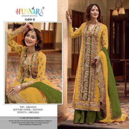 HUSNARA 1309 E ORGANZA DESIGNER PAKISTANI SUITS ONLINE