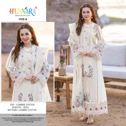 HUSNARA 1705 A CAMBRIC COTTON PAKISTANI SUITS ONLINE SHOPPING