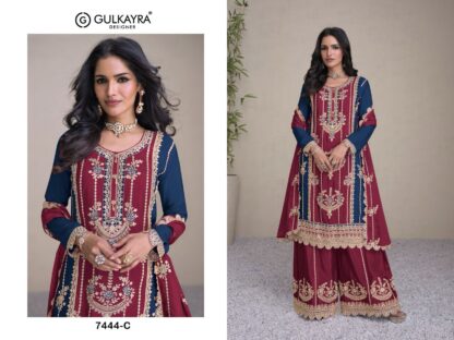 GULKAYRA DESIGNER SABINA 7444 C PARTYWAR SUITS WHOLESALER