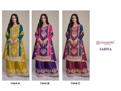 GULKAYRA DESIGNER SABINA 7444 C PARTYWAR SUITS WHOLESALER