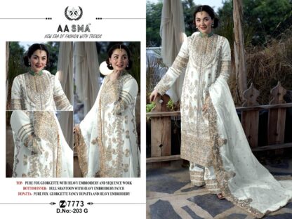 AASMA 203 G PAKISTANI SALWAR KAMEEZ MANUFACTURER AASMA 203 E PAKISTANI SALWAR KAMEEZ WHOLESALER SURAT, PAKISTANI SUITS WHOLESALER  AASMA, Pakistani Suits, Salwar Kameez, Suits