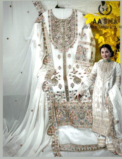 AASMA 203 G PAKISTANI SALWAR KAMEEZ MANUFACTURER AASMA 203 E PAKISTANI SALWAR KAMEEZ WHOLESALER SURAT, PAKISTANI SUITS WHOLESALER  AASMA, Pakistani Suits, Salwar Kameez, Suits