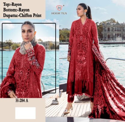 HOOR TEX H 284 A RAYON PAKISTANI SUITS