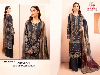 AASHA DESIGNER 1065 A COTTON PAKISTANI SUITS WHOLESALER