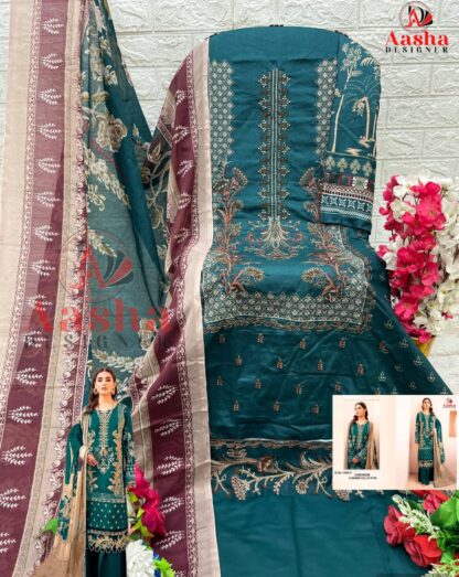 AASHA DESIGNER 1065 C PAKISTANI SUITS ONLINE SHOPPING