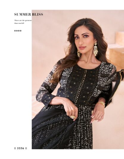 SAYURI DESIGNER 5555 KASHEESH BLACK GOWN WHOLESALER