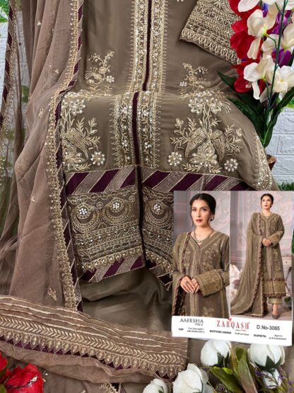 ZARQASH Z 3065 GEORGETTE PAKISTANI SUITS ONLINE WHOLESALE (2)