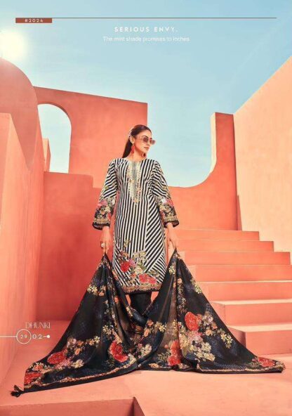 RIAZ ARTS DHUNKI 2902 KARACHI LAWN PAKISTANI SALWAR SUITS DESIGN