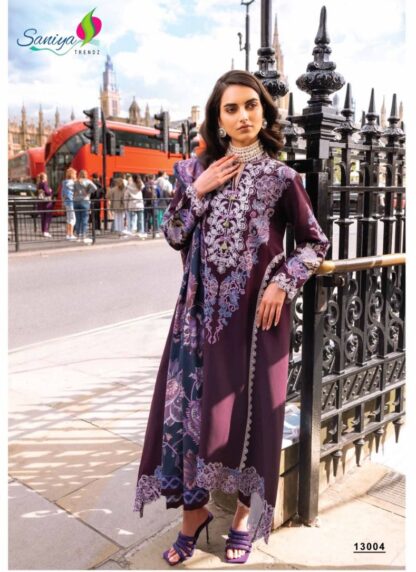 SANIYA TRENDZ NOORCHIKANKARI VOL-13 NX 13004 PAKISTANI SUITS WITH PRICE