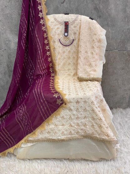 HOOR TEX H 256 A FOX GEORGETTE WHOLESALE OF PAKISTANI SUITS - Image 2
