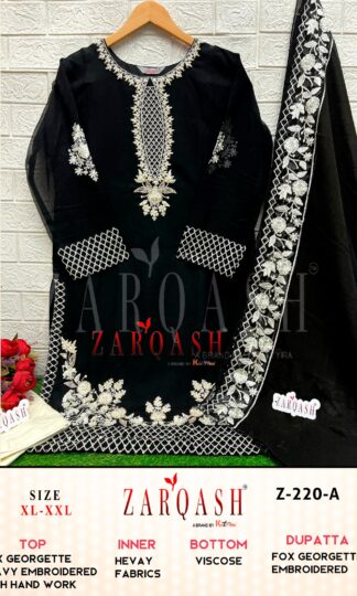 ZARQASH Z 220 A GEORGETTE PAKISTANI KURTI IN SINGLE PIECEZARQASH Z 220 A GEORGETTE PAKISTANI KURTI IN SINGLE PIECE