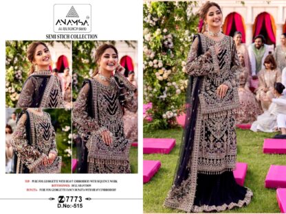 ANAMSA 515 SEMI STITCHED PAKISTANI SUITS ONLINE SHOPPING