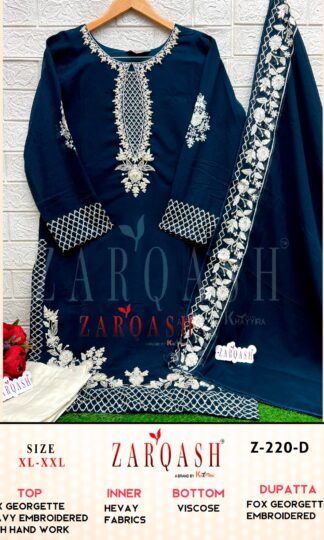 ZARQASH Z 220 D GEORGETTE PAKISTANI KURTI FOR LADIESZARQASH Z 220 D GEORGETTE PAKISTANI KURTI FOR LADIES