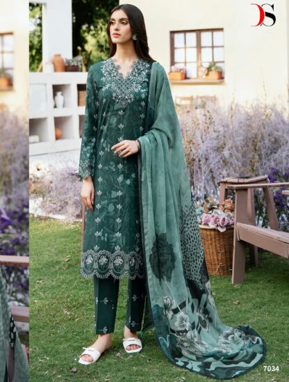 DEEPSY 7034 RAMSHA RUNGREZ 24-3 LUXURY LAWN PAKISTANI SUITS IN SINGLE PIECE