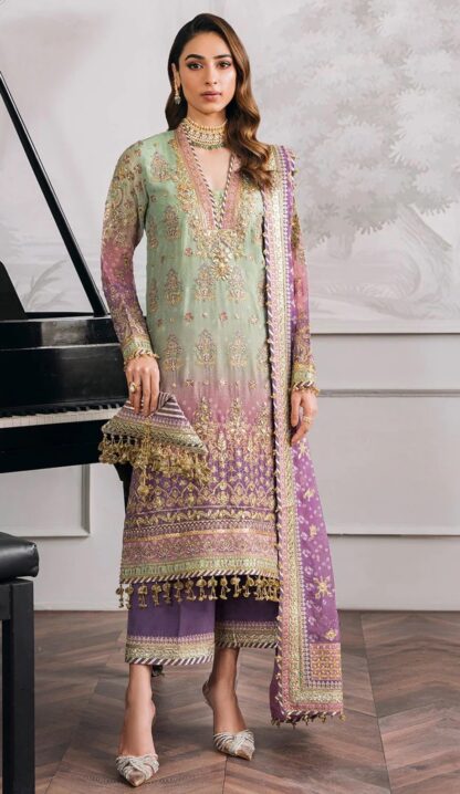 HUSNARA 5224 A GEORGETTE PAKISTANI SUITS DESIGN 2024