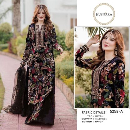 HUSNARA 5258 A RAYON READYMADE SINGLE PAKISTANI KURTI ONLINE