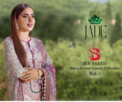 JADE BIN SAEED HEAVY COTTON LUXURY COLLECTION VOLM 3 PAKISTANI SUITS ONLINE