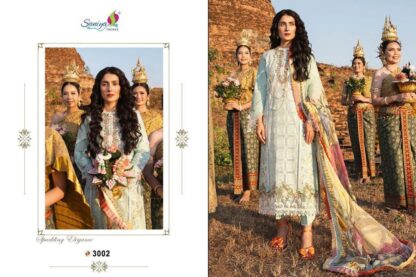 SANIYA TRENDZ MUSHQ CHIKANKARI VOL 09 P 3002 PAKISTANI SUITS WITH PRICE