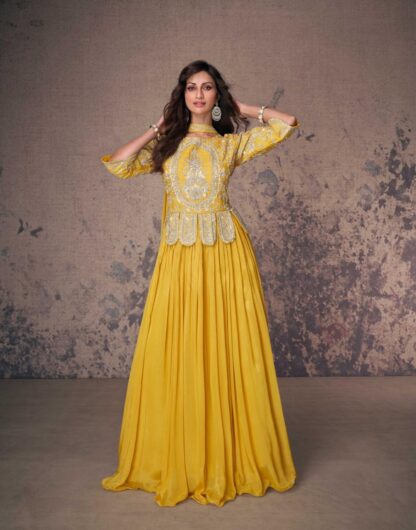 SAYURI DESIGNER 5546 AROMA FREE SIZE STITCHED GOWN WHOLESALE