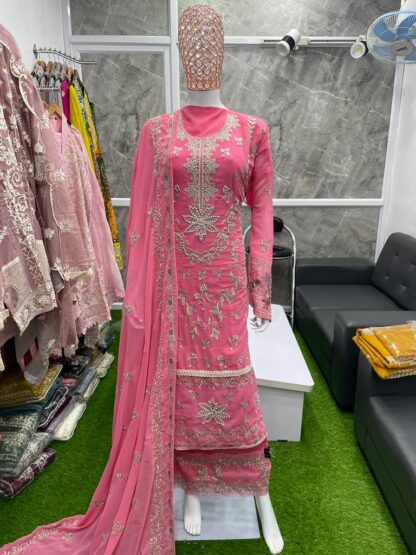 GEORGETTE WITH HEAVY EMBROIDERY WORK