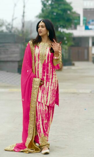 THE LIBAS COLLECTION SSR 480 PURE CHINNON SILK PTIALA PINK SUITSTHE LIBAS COLLECTION SSR 480 PURE CHINNON SILK PTIALA PINK SUITS