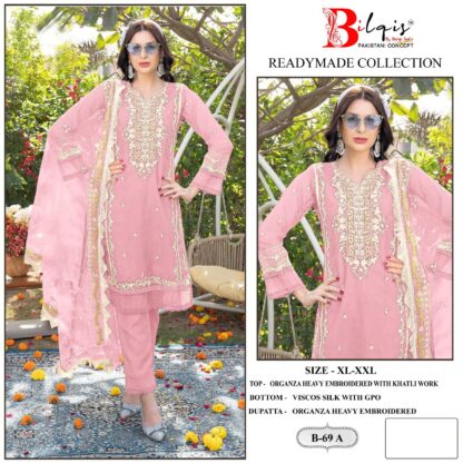 BILQIS B 69 A ORGANZA PAKISTANI SALWAR KAMEEZ ONLINE