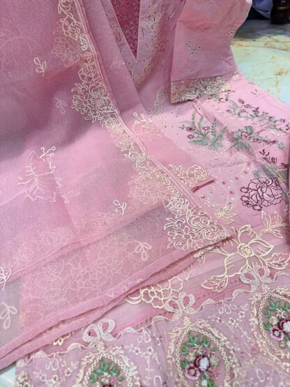 COSMOS AAYRA LUXURY LAWN 05 PINK PAKISTANI SUITS AT BEST PRICE