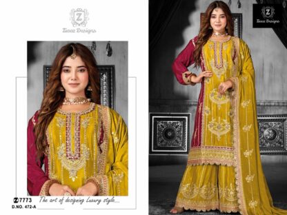 ZIAAZ DESIGNS 472 A PAKISTANI SUITS WHOLESALE IN SURAT