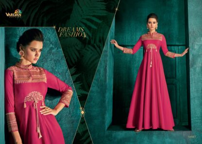 VARDAN DESIGNER ROZI VOL 1 51017 TRIVA SILK READYMADE GOWN DEALER