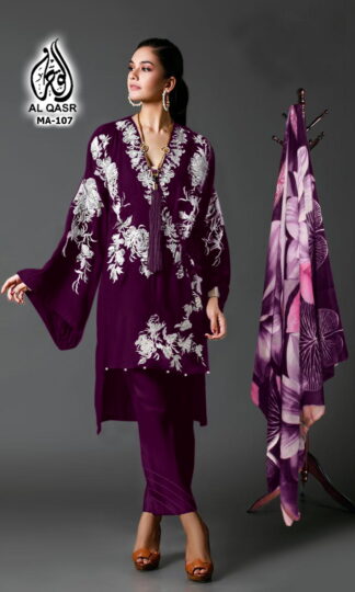 AL QASR MA 107 PURPLE READYMADE PAKISTANI KURTI FOR WOMENAL QASR MA 107 PURPLE READYMADE PAKISTANI KURTI FOR WOMEN