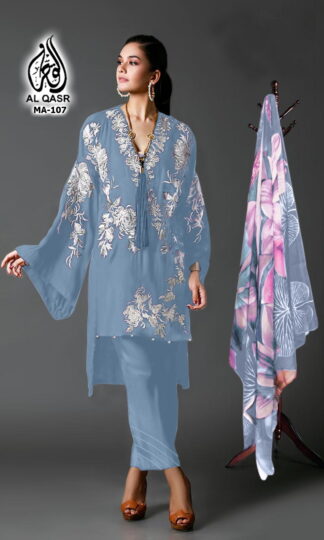 AL QASR MA 107 SKY BLUE READYMADE PAKISTANI KURTI ONLINEAL QASR MA 107 SKY BLUE READYMADE PAKISTANI KURTI ONLINE