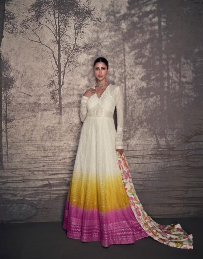 SAYURI DESIGNER BAHAAR 5606 FREE SIZE STITCHED LUCKNAVI GOWNS